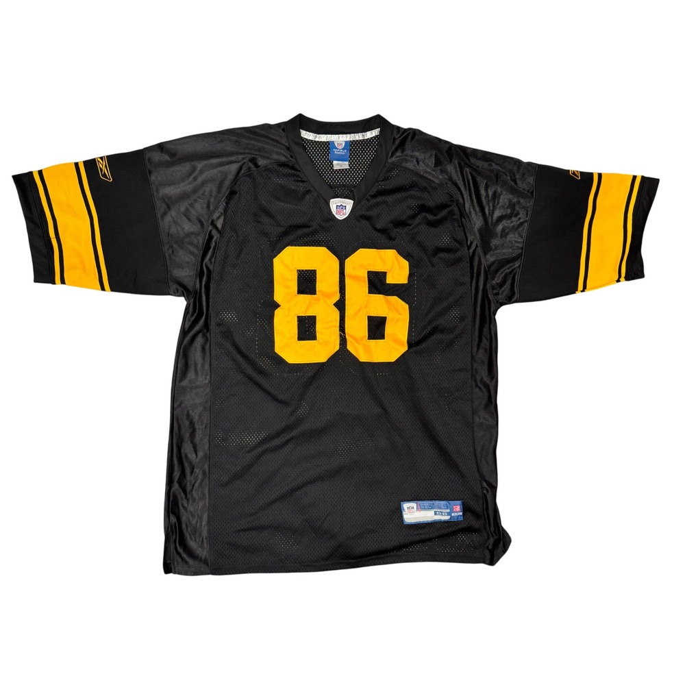 Reebok NFL Onfield Pittsburgh Steelers Hines Ward 86 Jersey Black Men Size 56